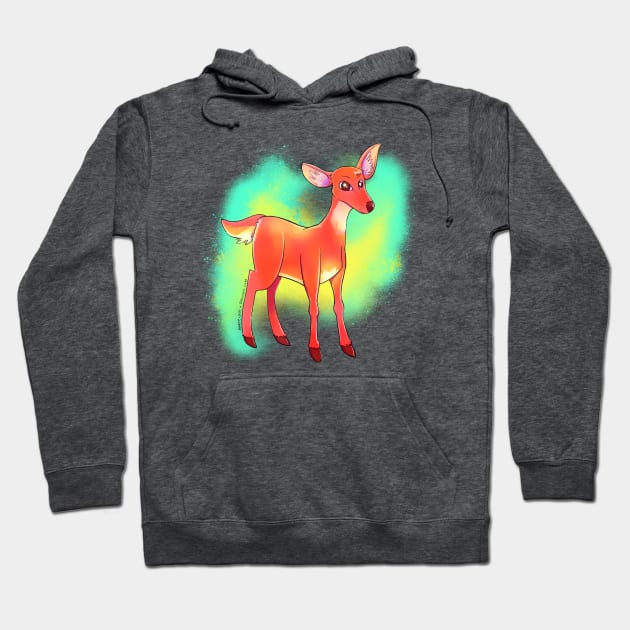 Neon Doe Hoodie by radiochio